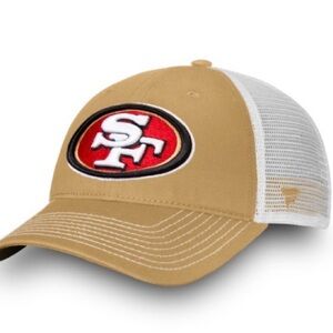San Francisco 49ers Fundamental Trucker Hat Gold/White NEW